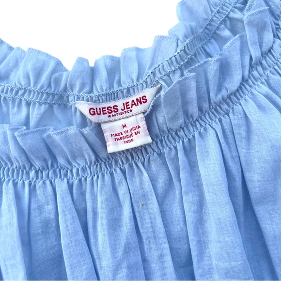 Y2K Vintage Guess Babydoll Bell Sleeve Peasant Blouse - Picture 2 of 7